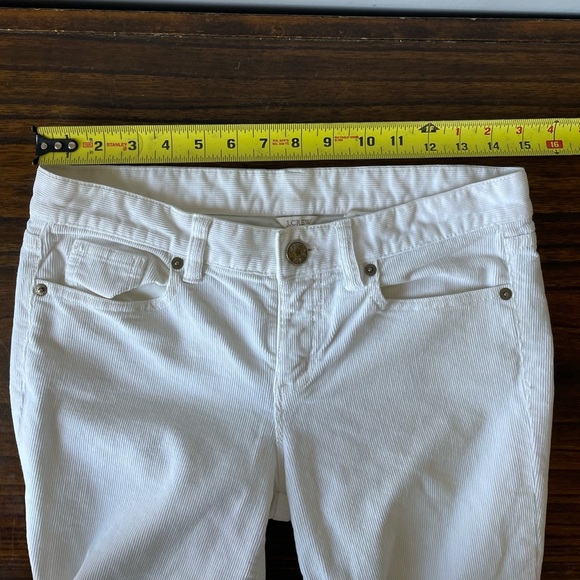 J. Crew, 28 waist, off-white or cream cropped corduroy pants like new condition - Picture 5 of 8